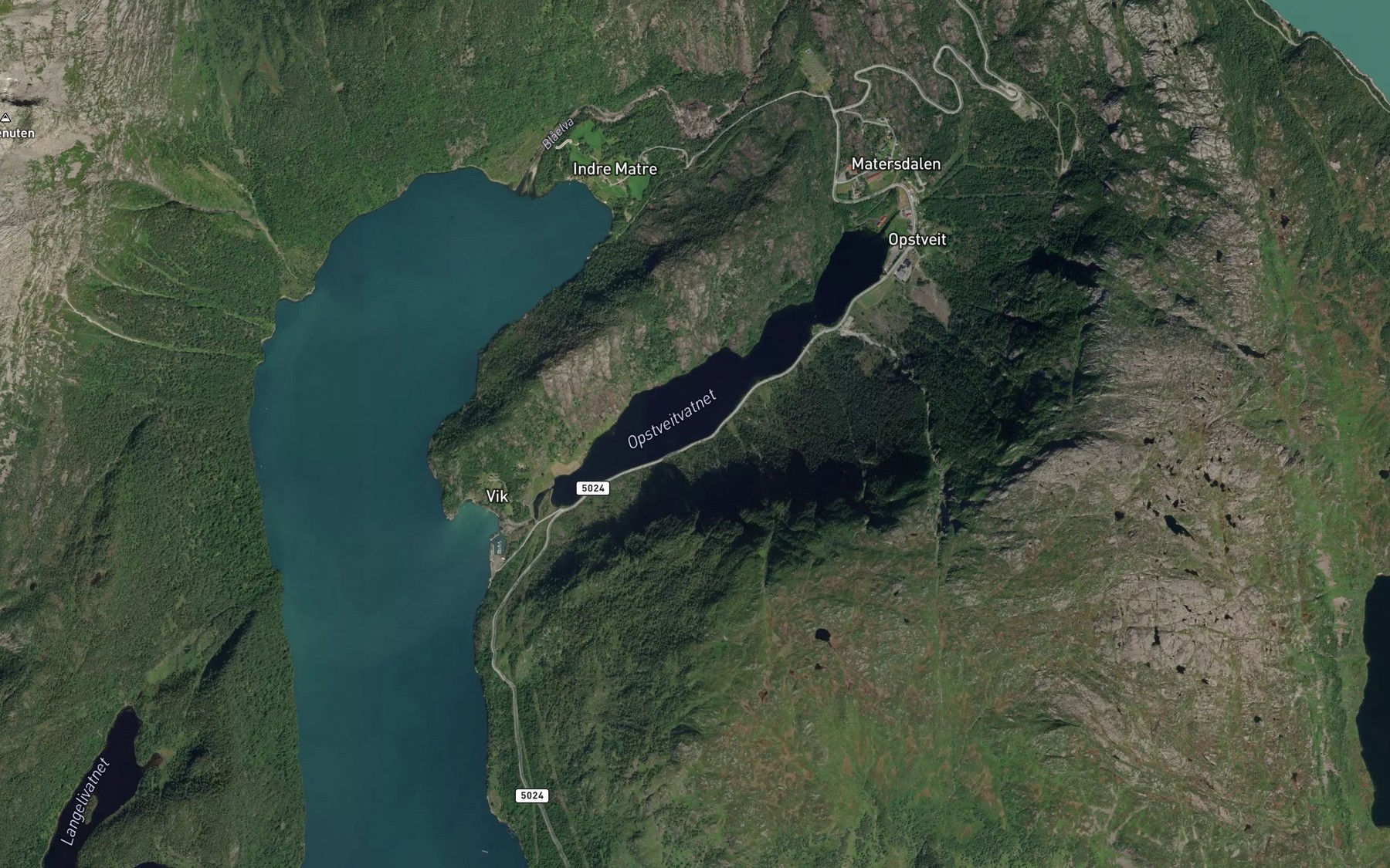 Satellite map of the Gronavika