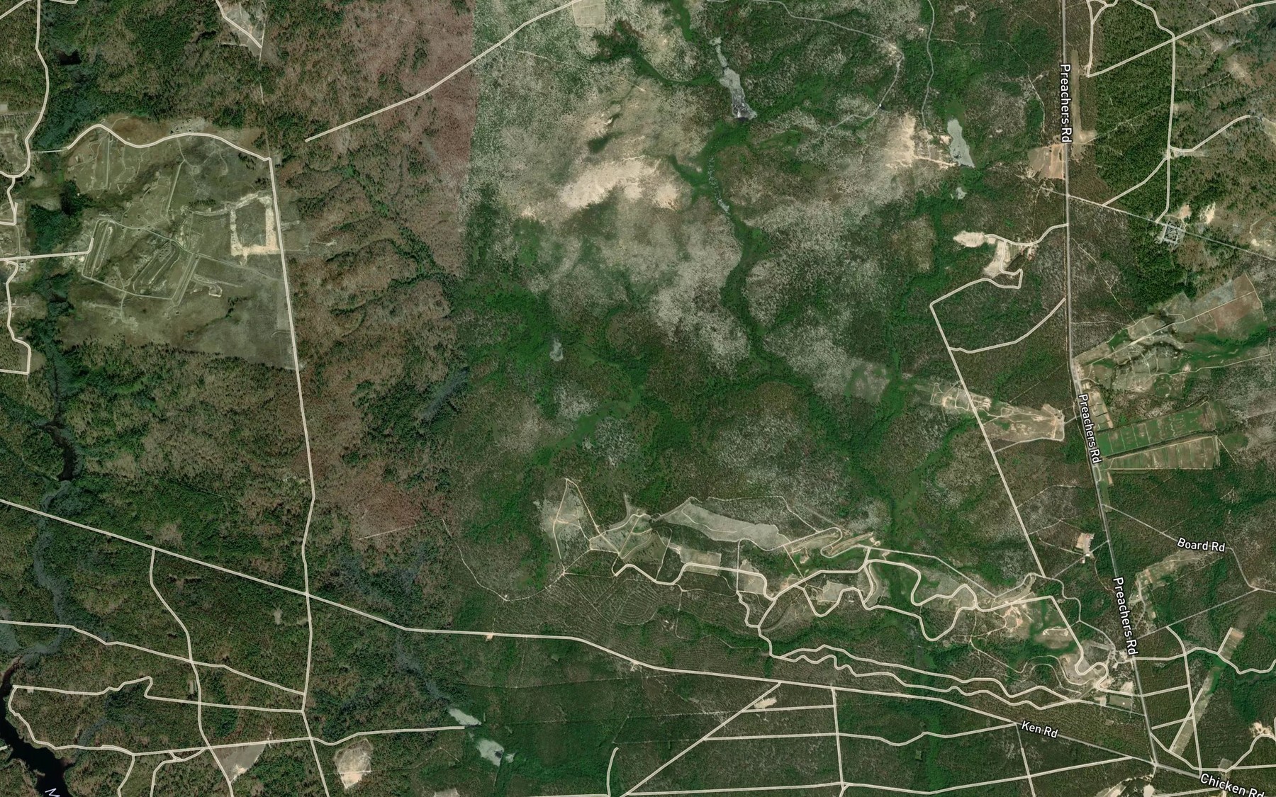 Satellite map of the Bull Branch