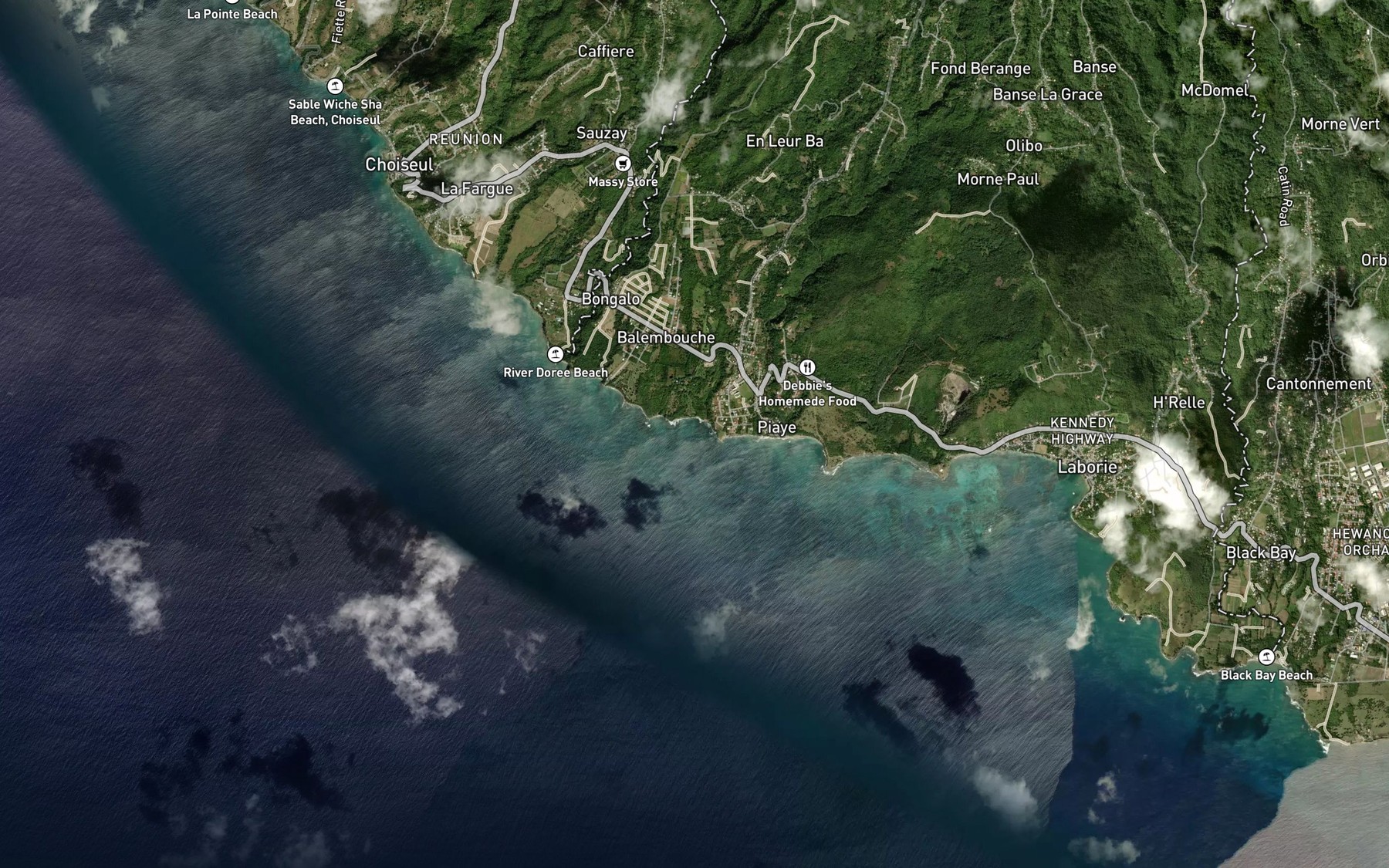 Satellite map of the Balembouche Bay