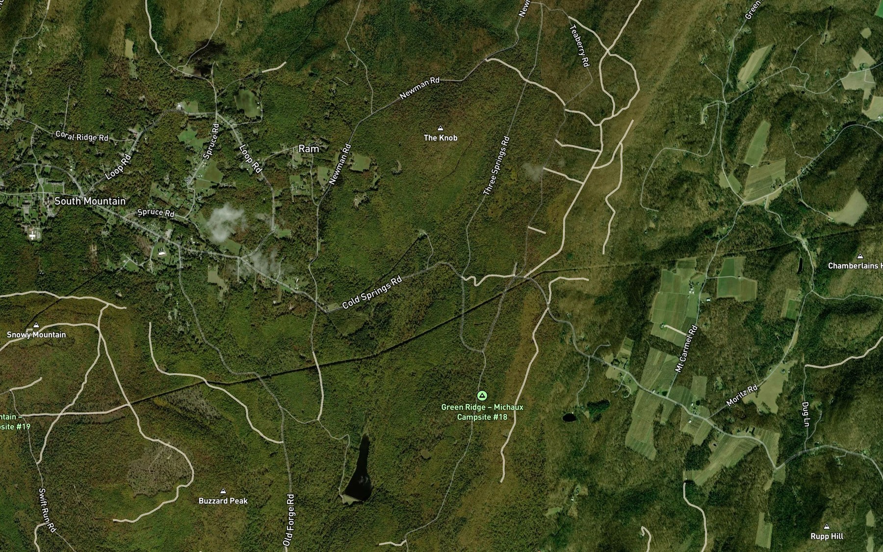 Satellite map of the Cold Springs