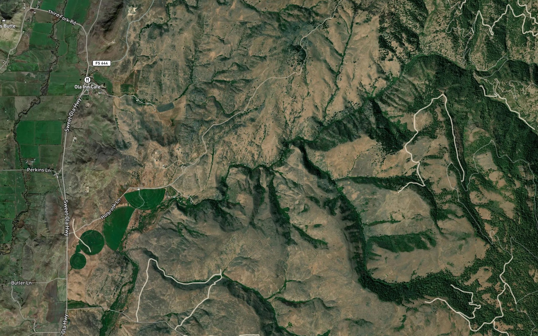 Satellite map of the Havord Creek