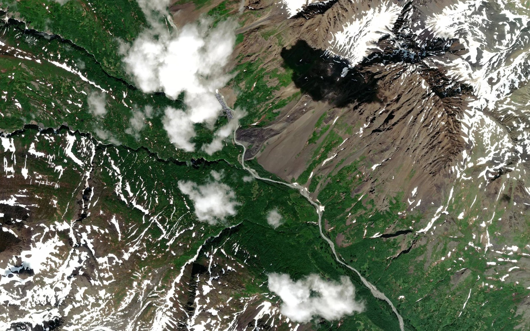 Satellite map of the Morris Creek
