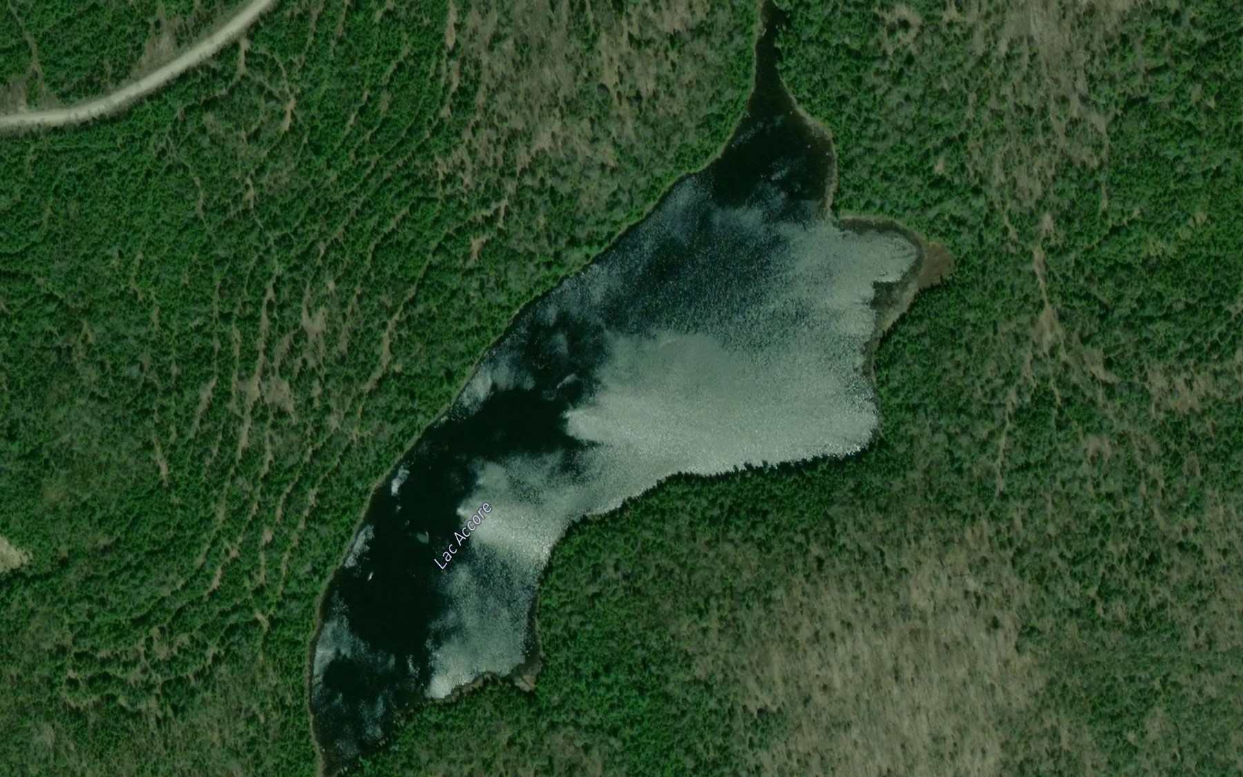 Satellite map of the Lac Accore