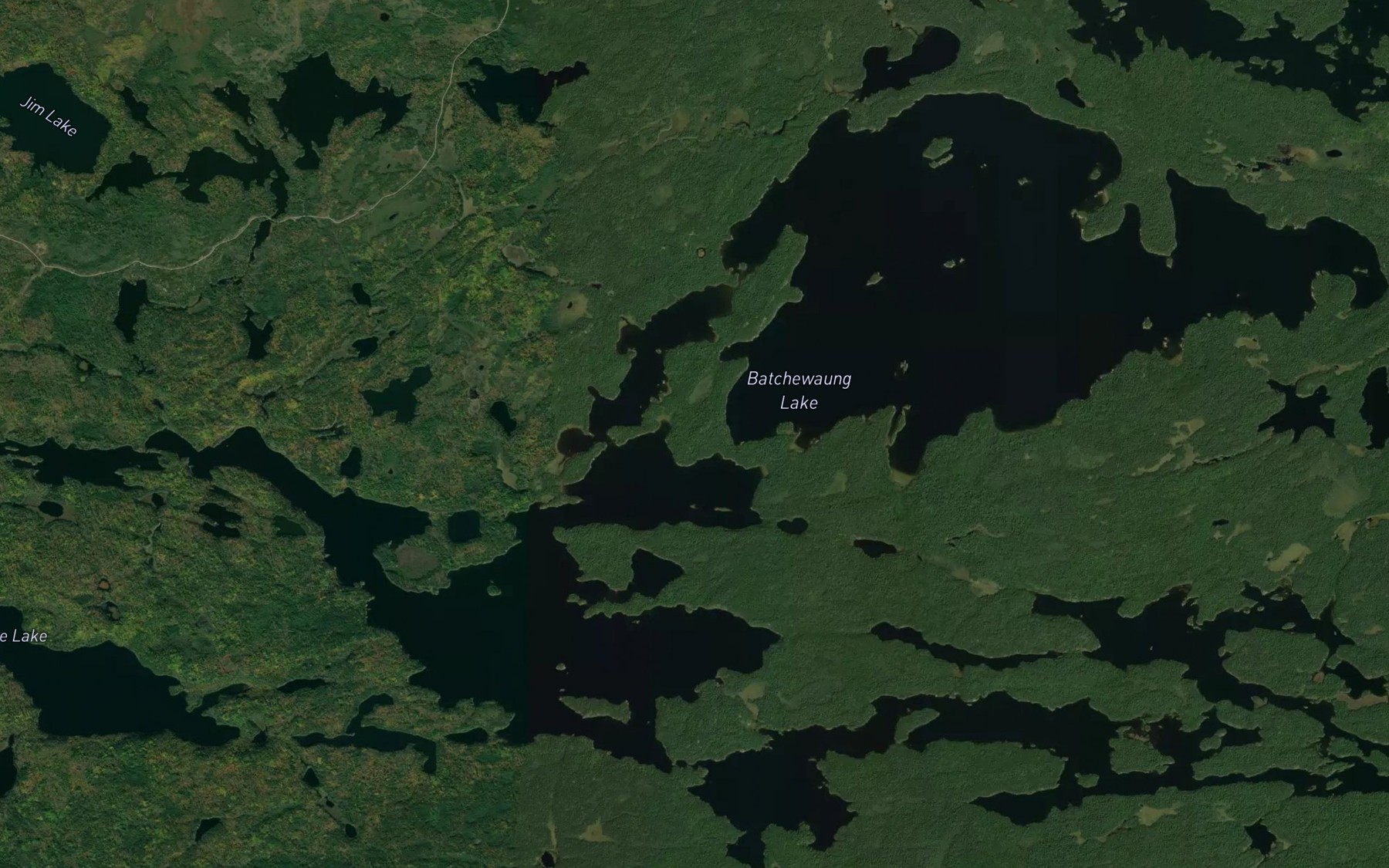 Satellite map of the Batchewaung Lake