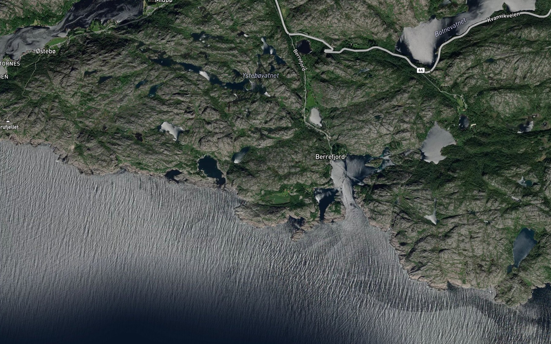 Satellite map of the Husetjodn