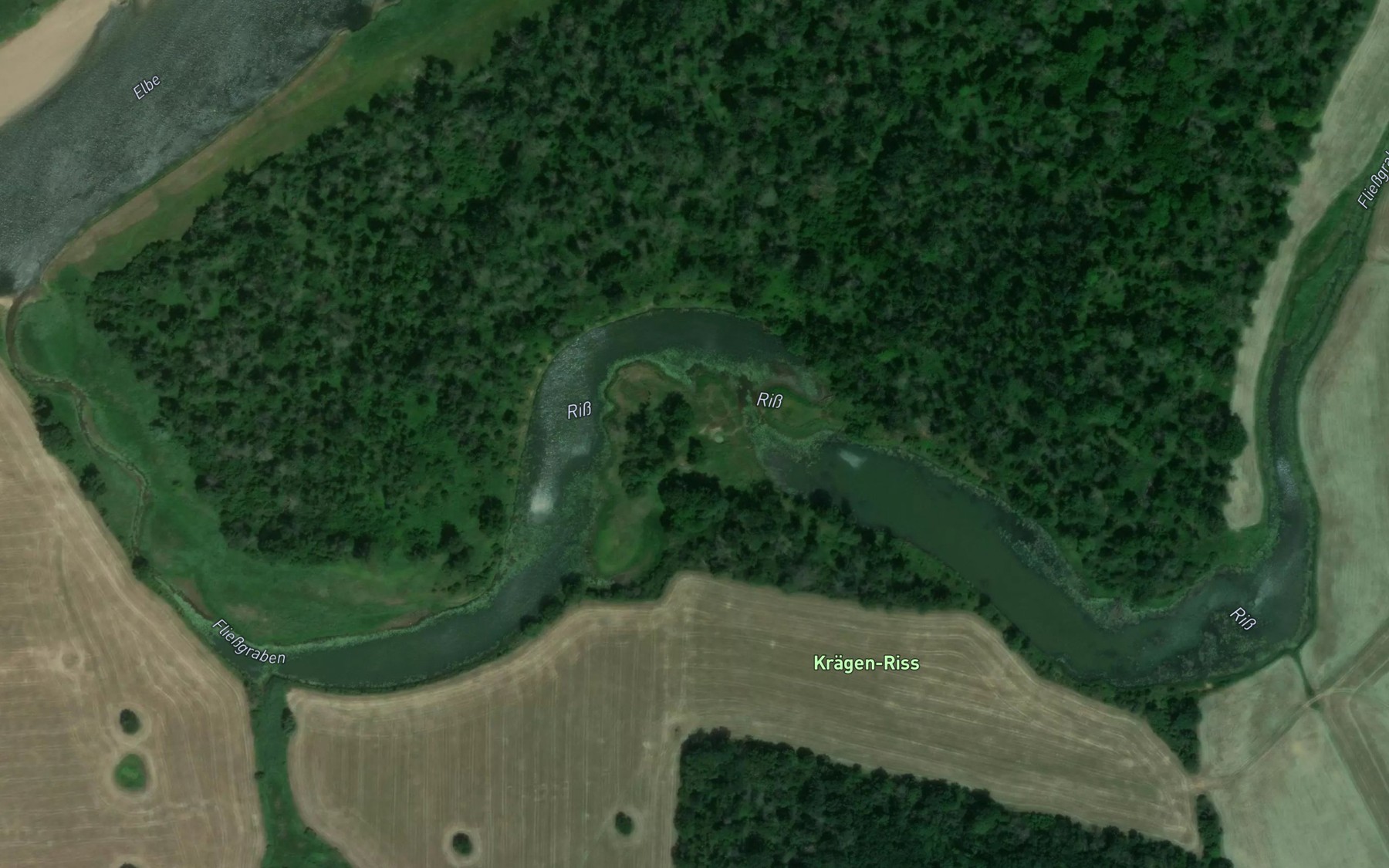 Satellite map of the Fliessgraben
