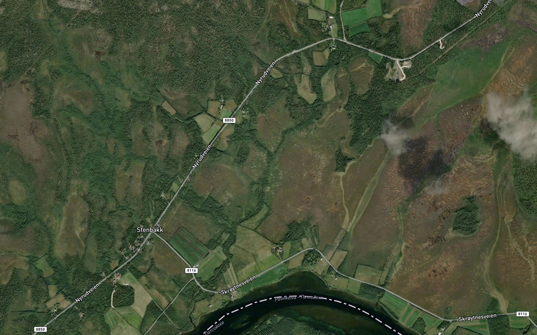 Satellite map of the Djupkjosen