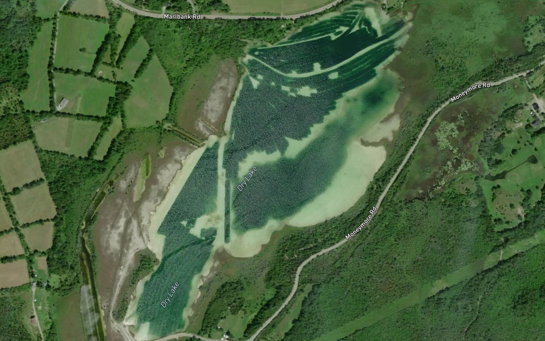 Satellite map of the Dry Lake