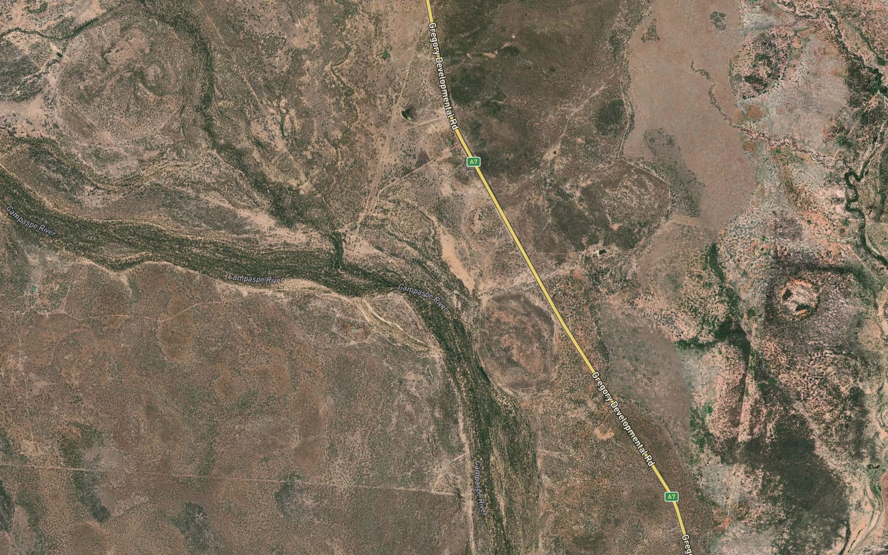 Satellite map of the Merri Creek