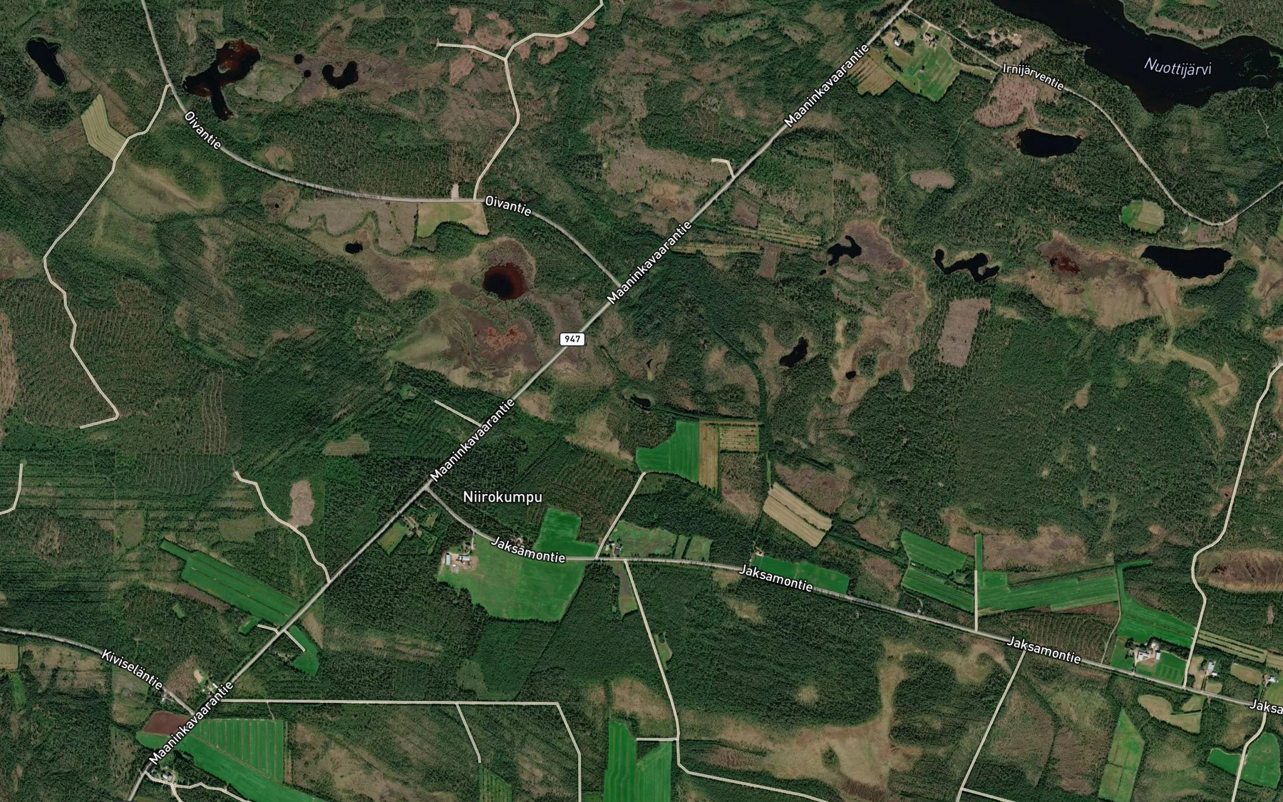 Satellite map of the Kukkurilampi