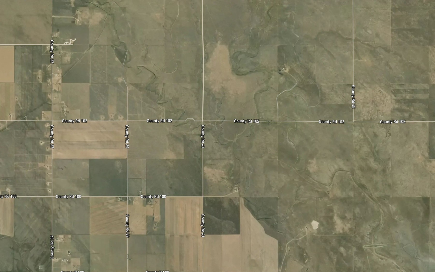 Satellite map of the Little Owl Creek