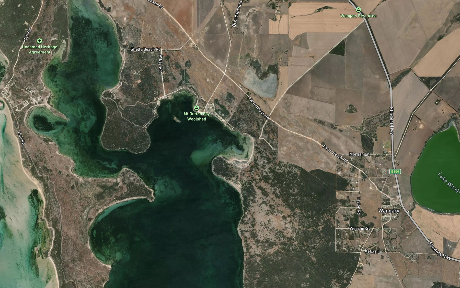 Satellite map of the Tadpole Bay