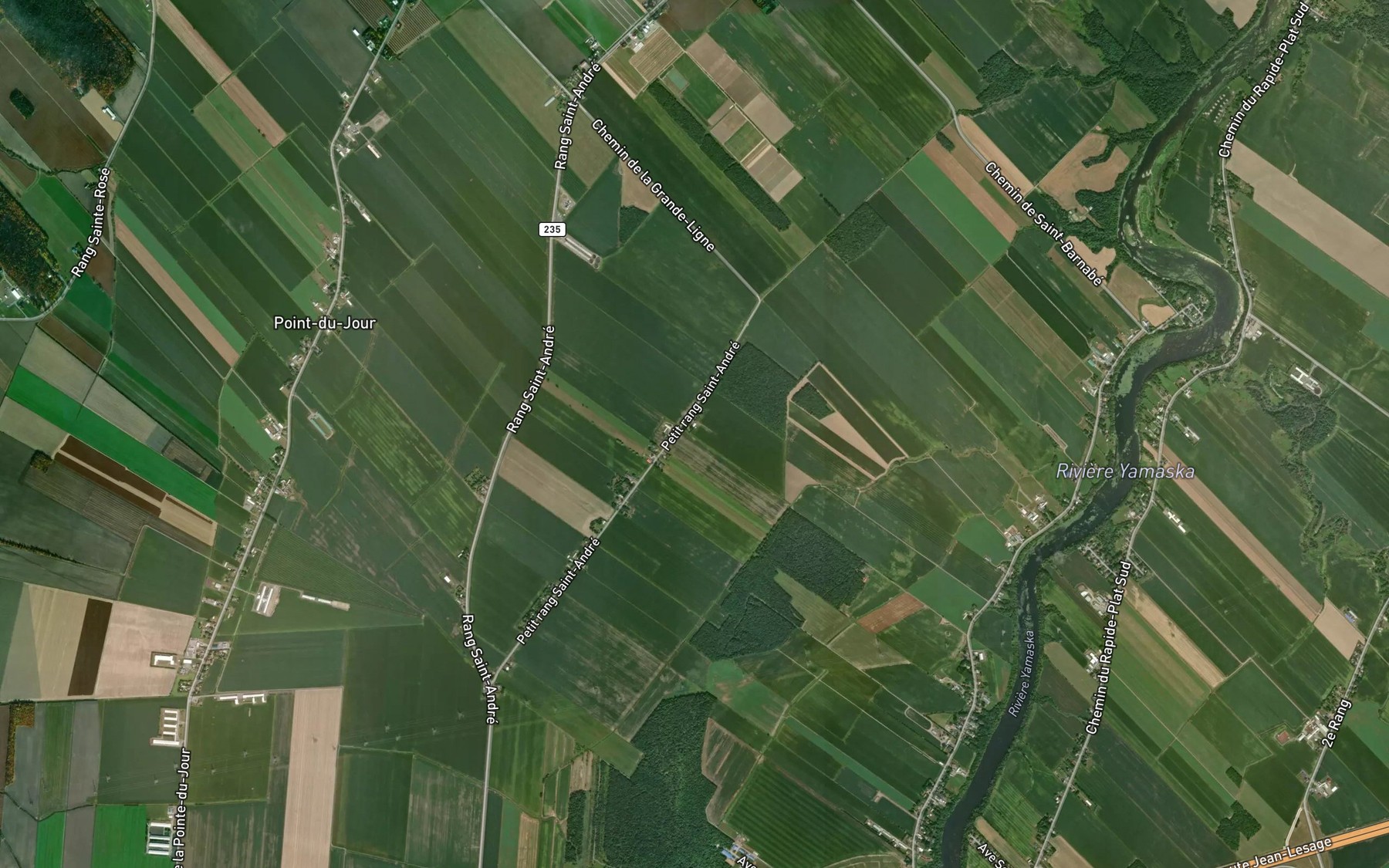 Satellite map of the Ruisseau Beauregard-Boulay