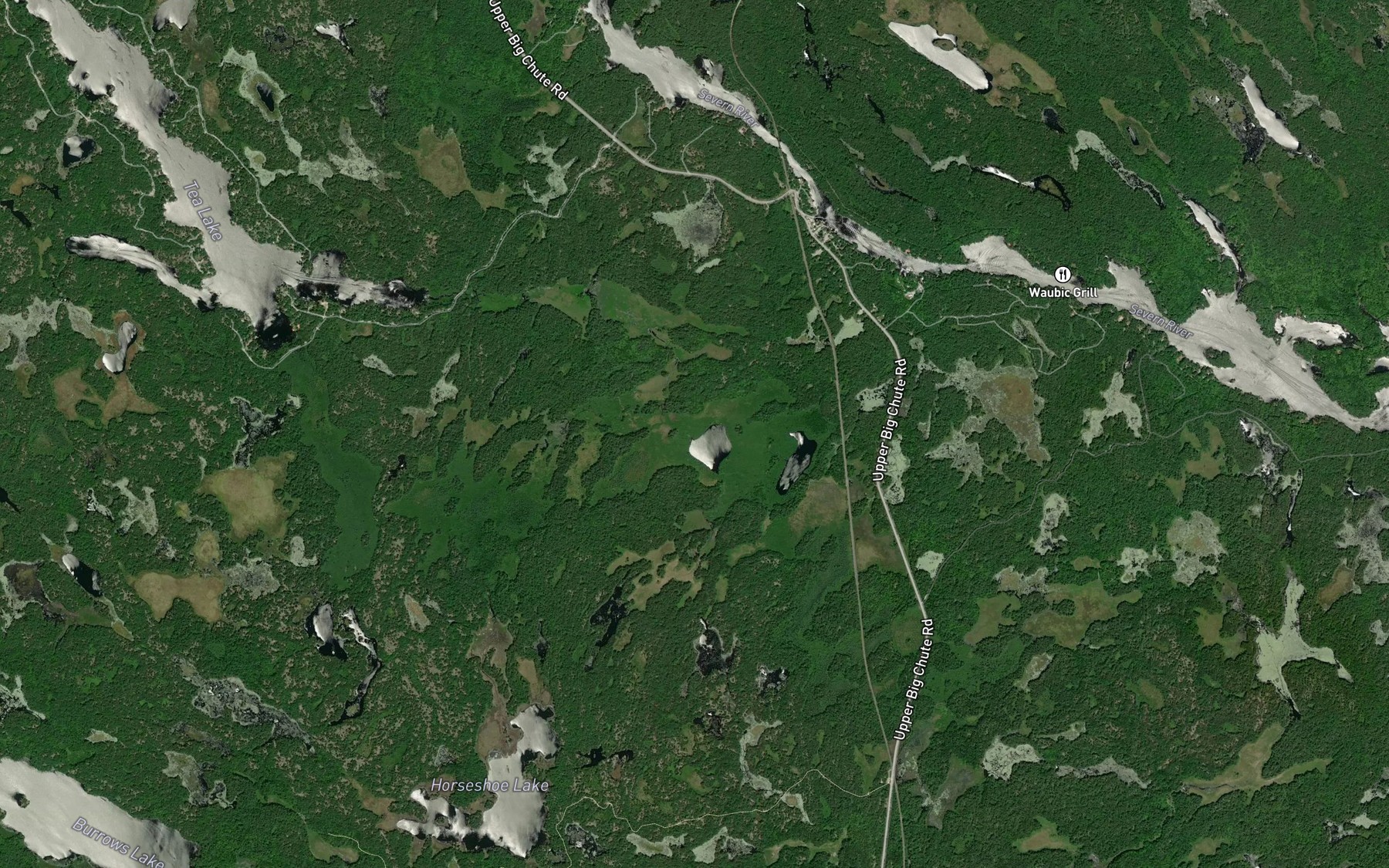 Satellite map of the Tea Creek