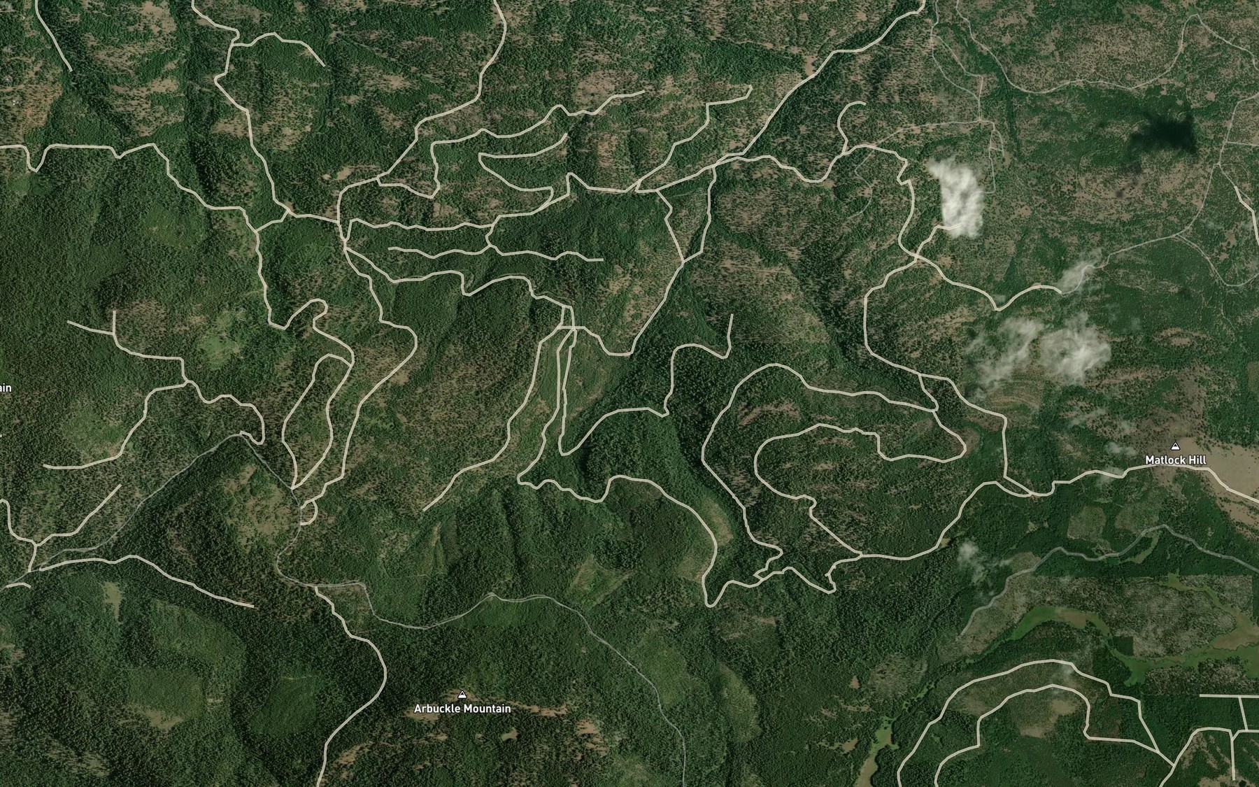 Satellite map of the Sulphur Spring