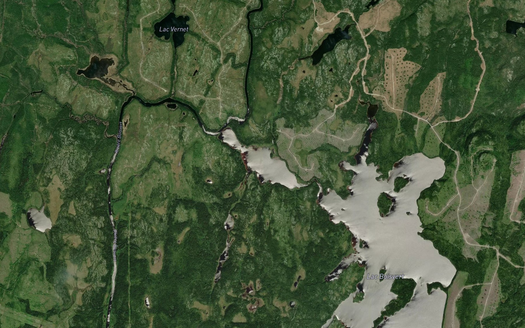 Satellite map of the Lac Procas