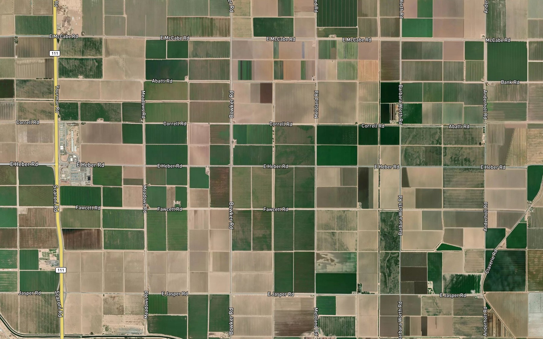 Satellite map of the Central Drain Three C