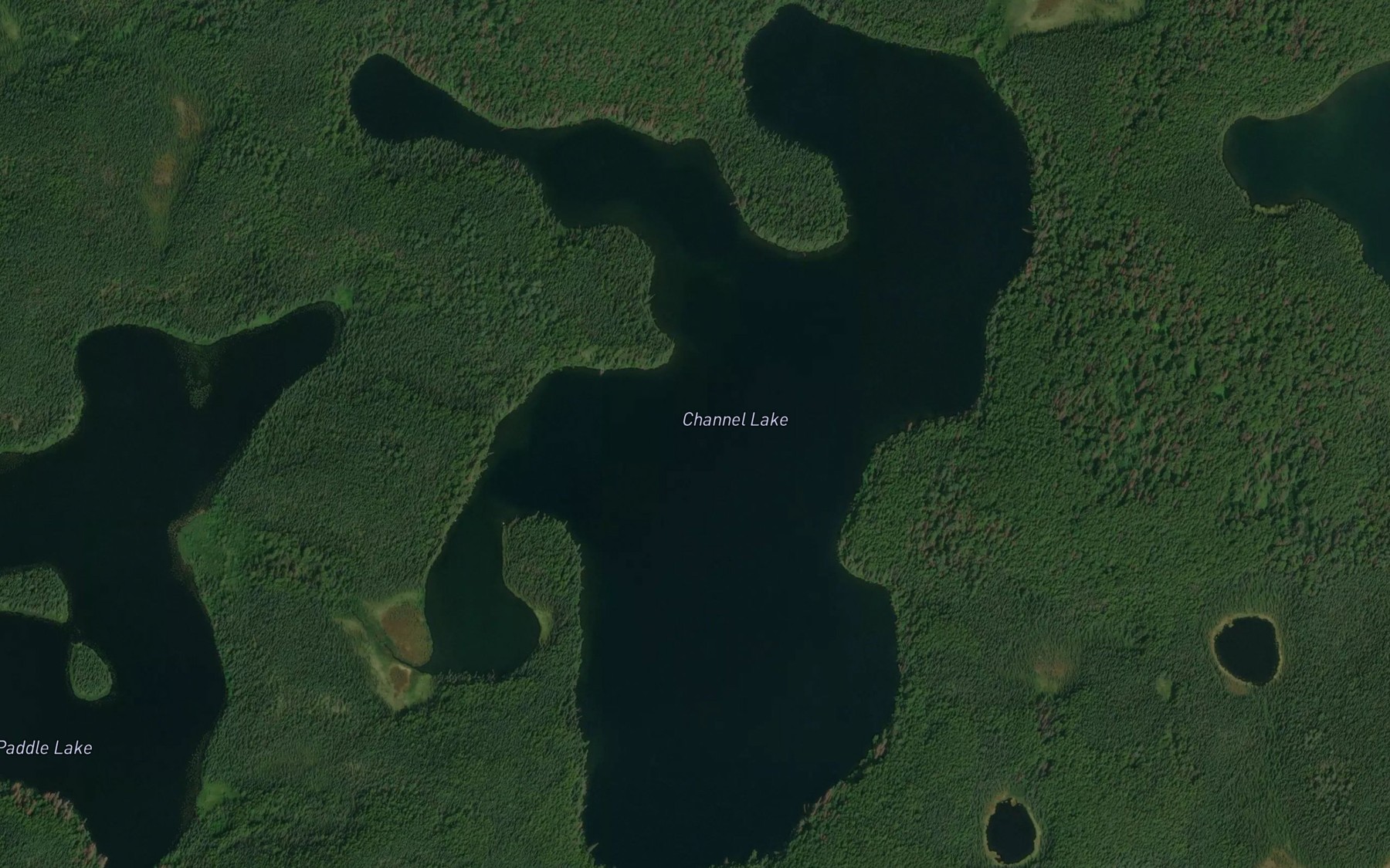 Satellite map of the Channel Lake
