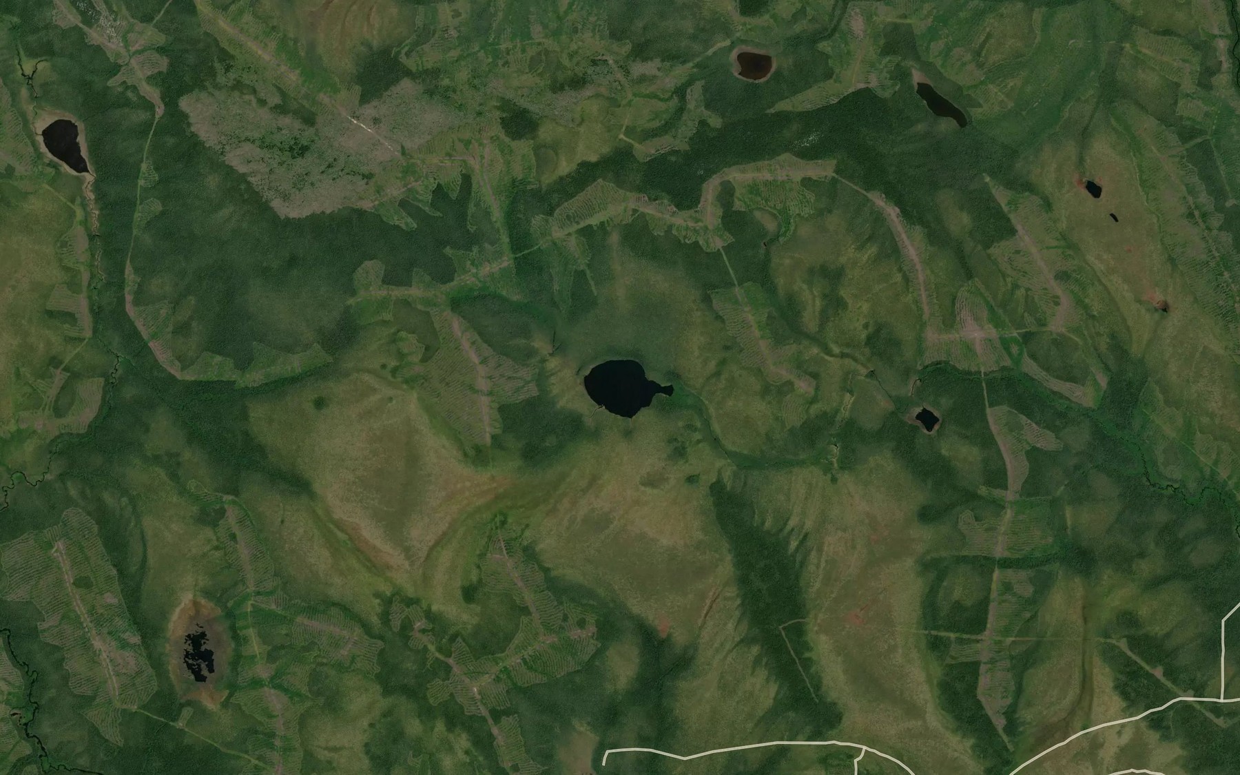 Satellite map of the Rammage Lake
