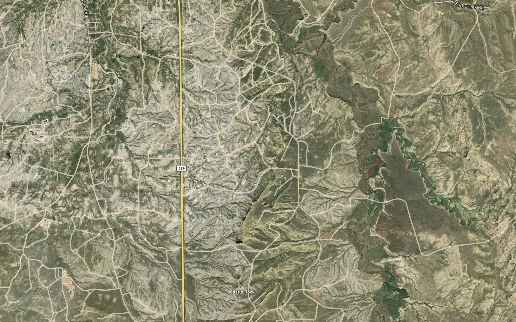 Satellite map of the C B Richardson Number 1 Reservoir