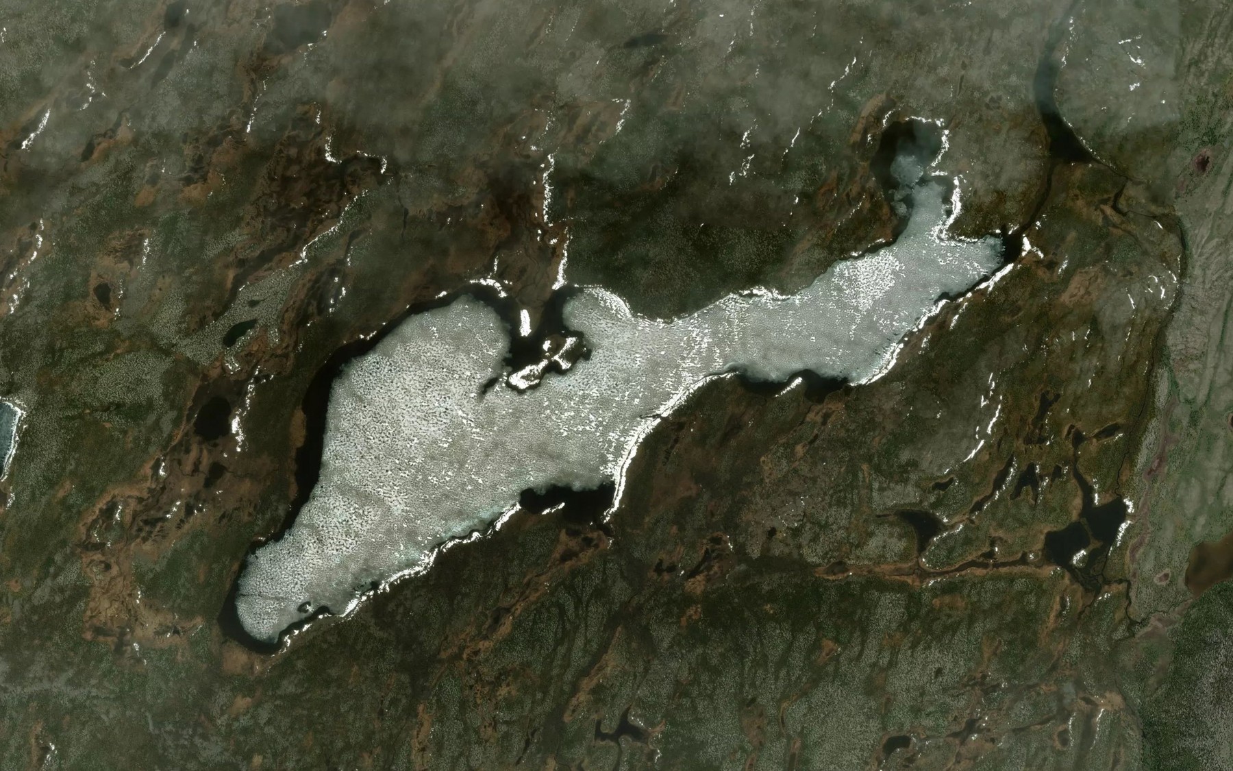 Satellite map of the Lac Impossible
