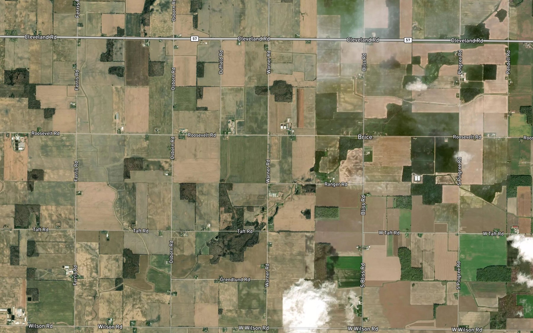 Satellite map of the Todd Drain