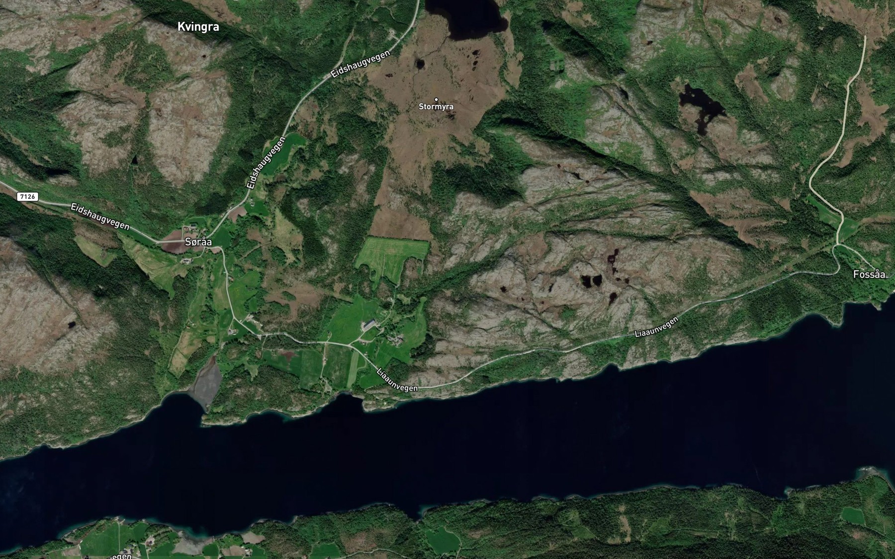 Satellite map of the Svartdalsbekken
