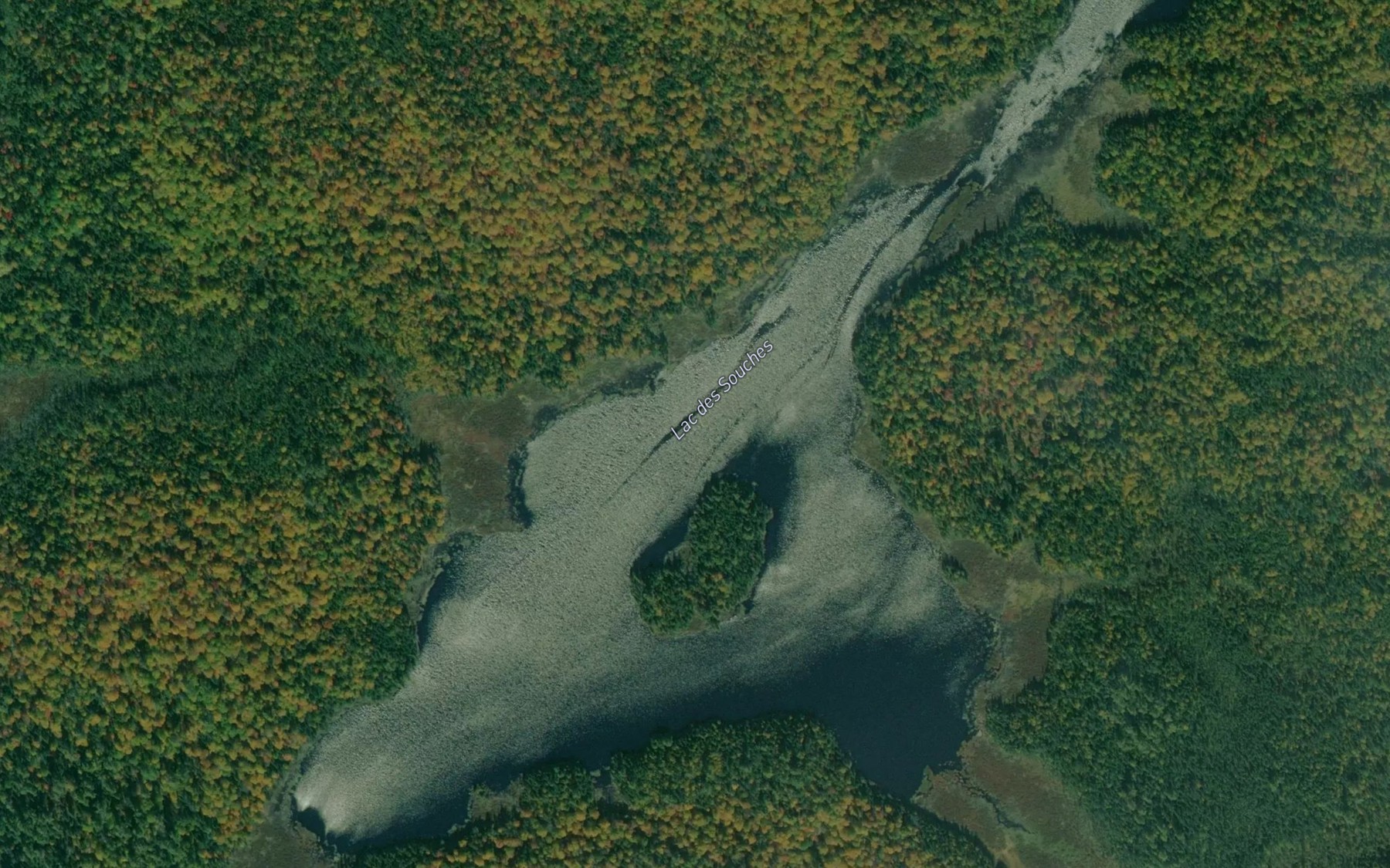 Satellite map of the Lac des Souches
