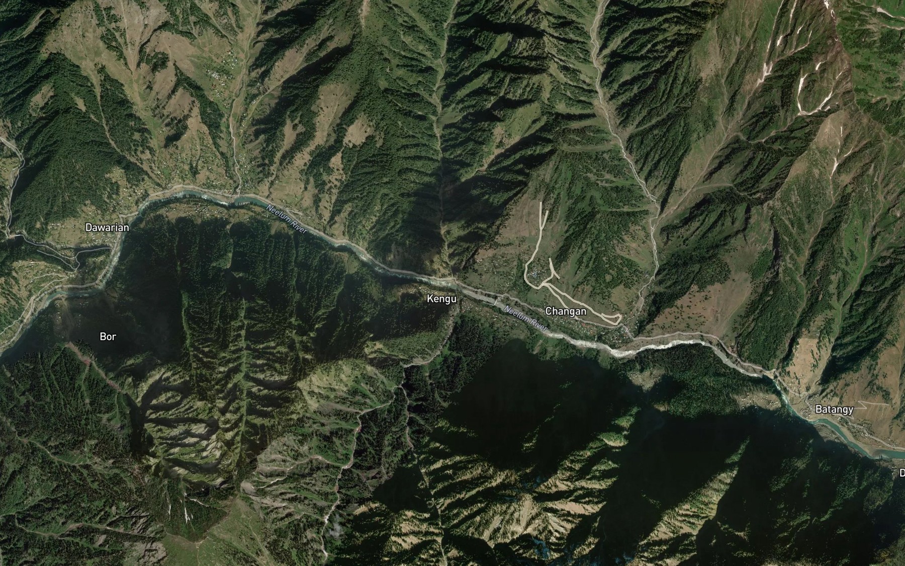 Satellite map of the Kandri Nar