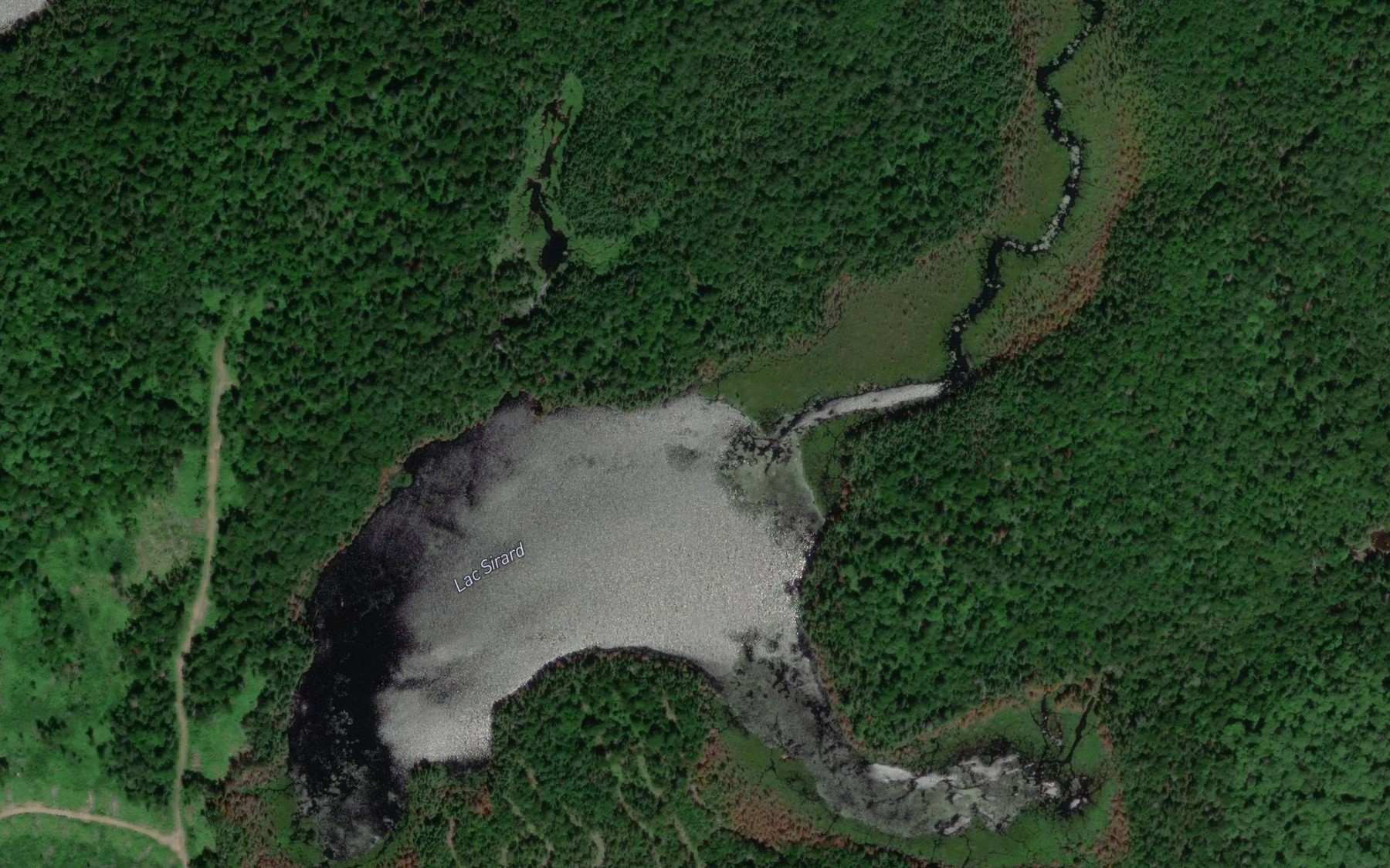 Satellite map of the Lac Sirard