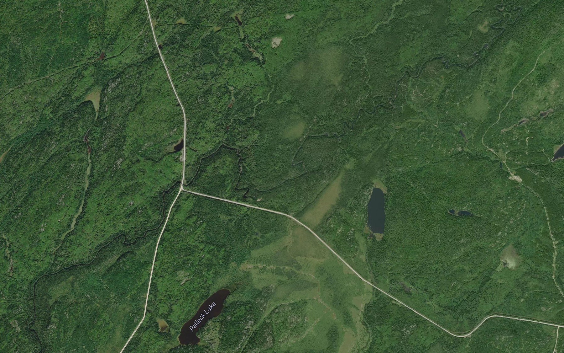 Satellite map of the Waskisk Creek