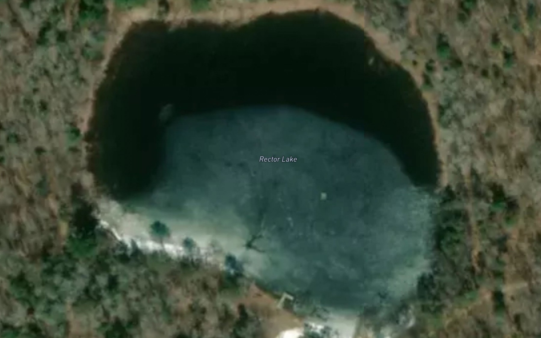 Satellite map of the Rector Lake