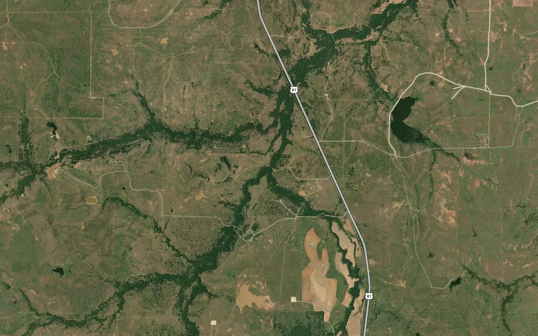 Satellite map of the Middle Belknap Creek