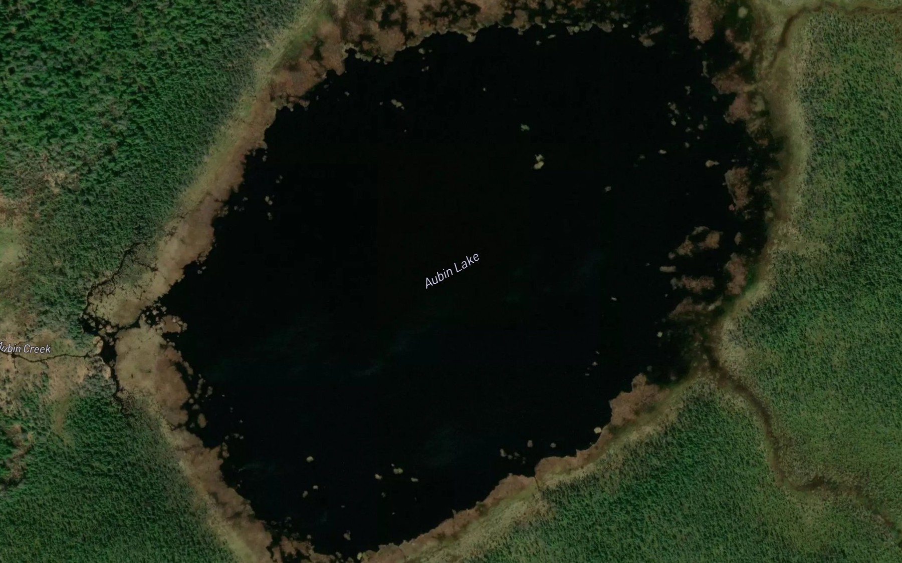 Satellite map of the Aubin Lake