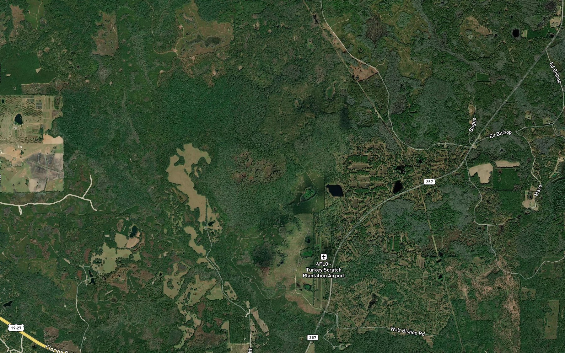 Satellite map of the Dixie Branch