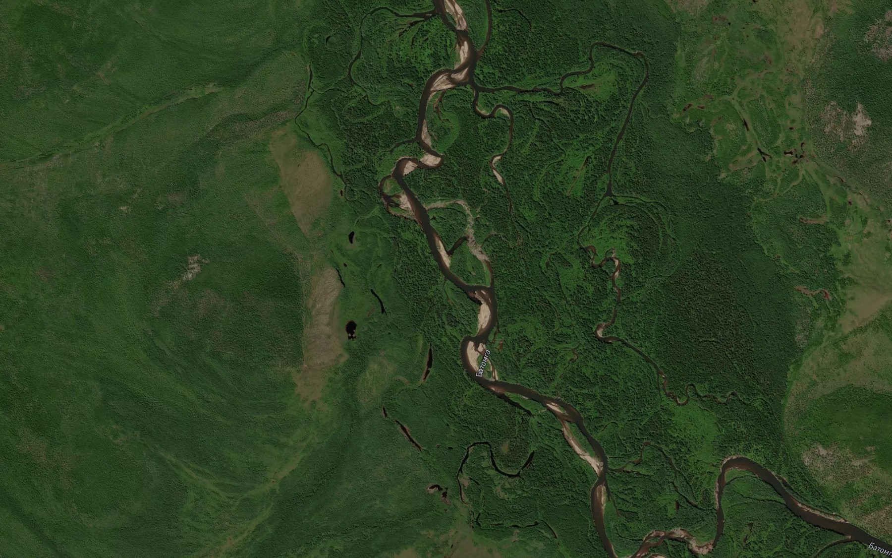 Satellite map of the Malyy Amutkan