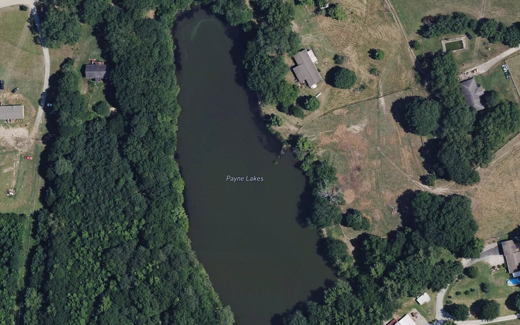 Satellite map of the Payne Lakes