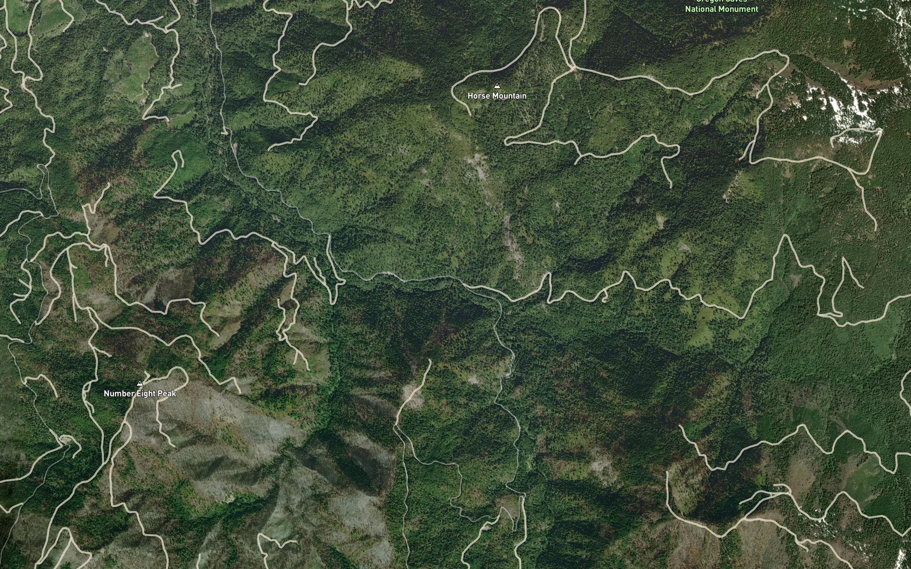 Satellite map of the Elkhorn Creek