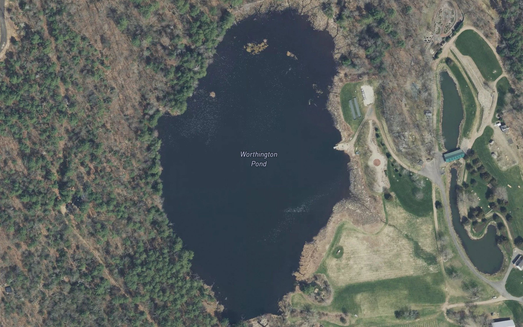 Satellite map of the Worthington Pond