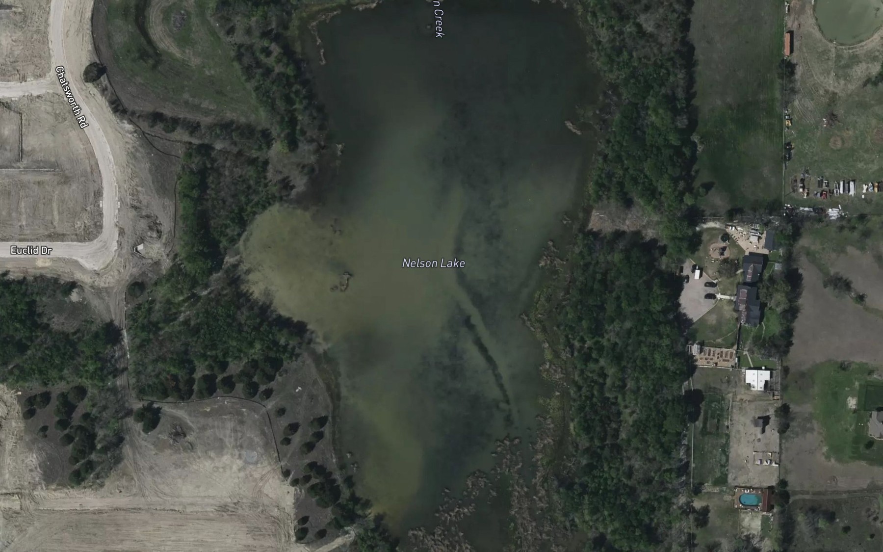 Satellite map of the Nelson Lake
