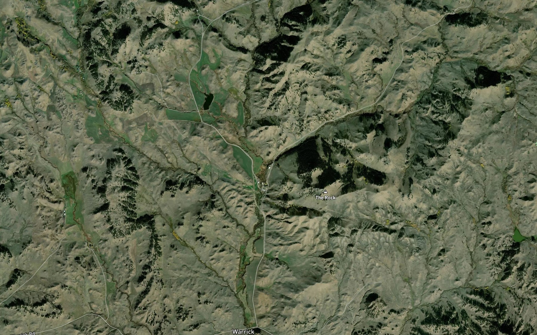 Satellite map of the East Fork Birch Creek