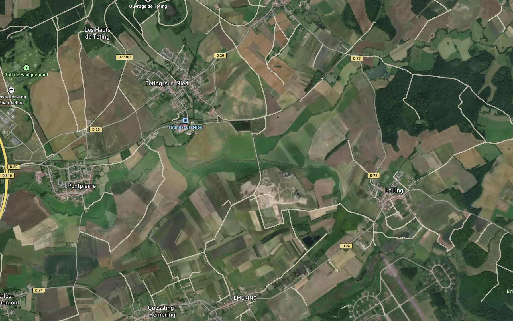 Satellite map of the Ruisseau du Bischwald