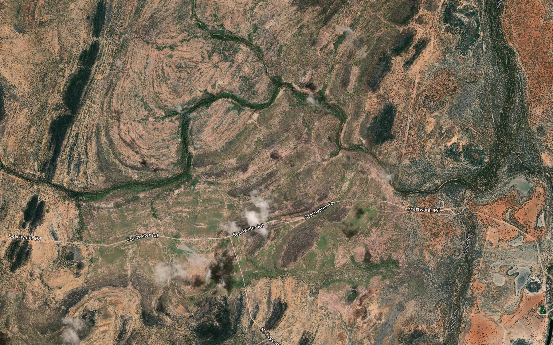 Satellite map of the Dingo Creek