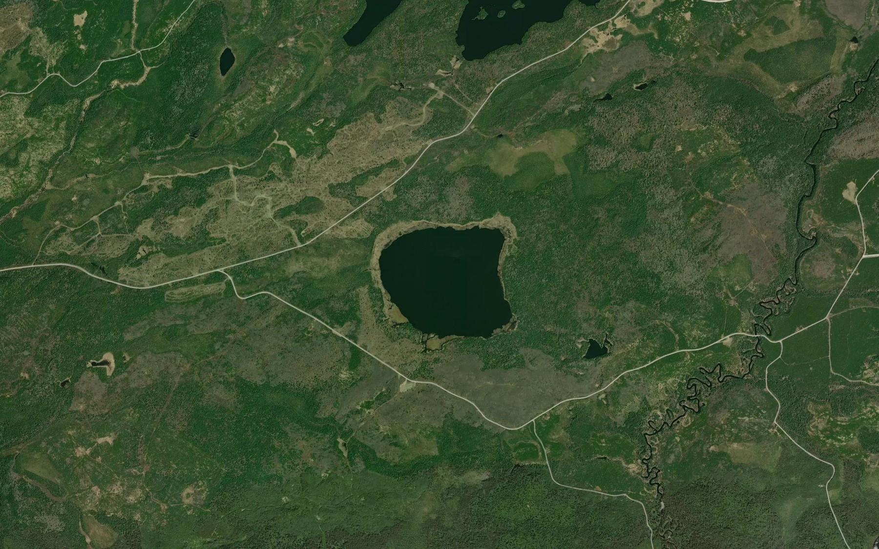 Satellite map of the Orbit Lake