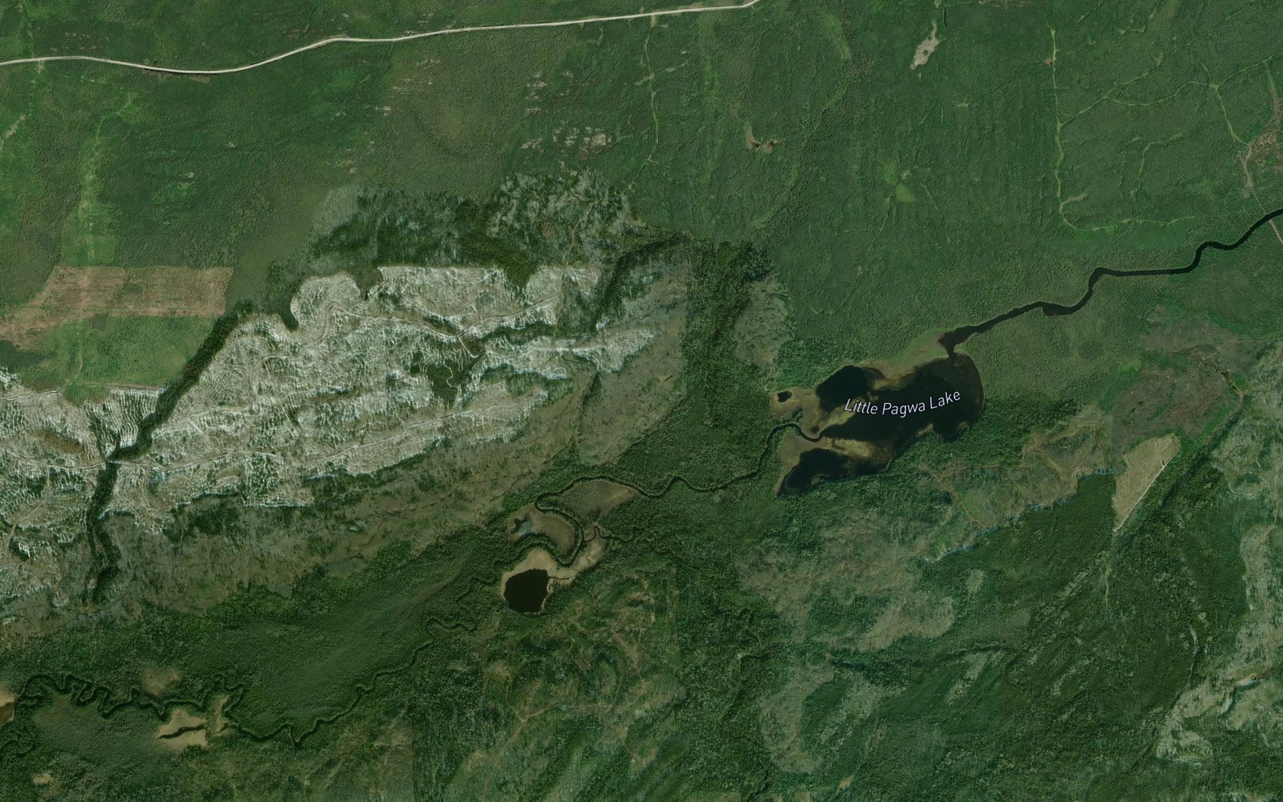 Satellite map of the Gamsby Creek