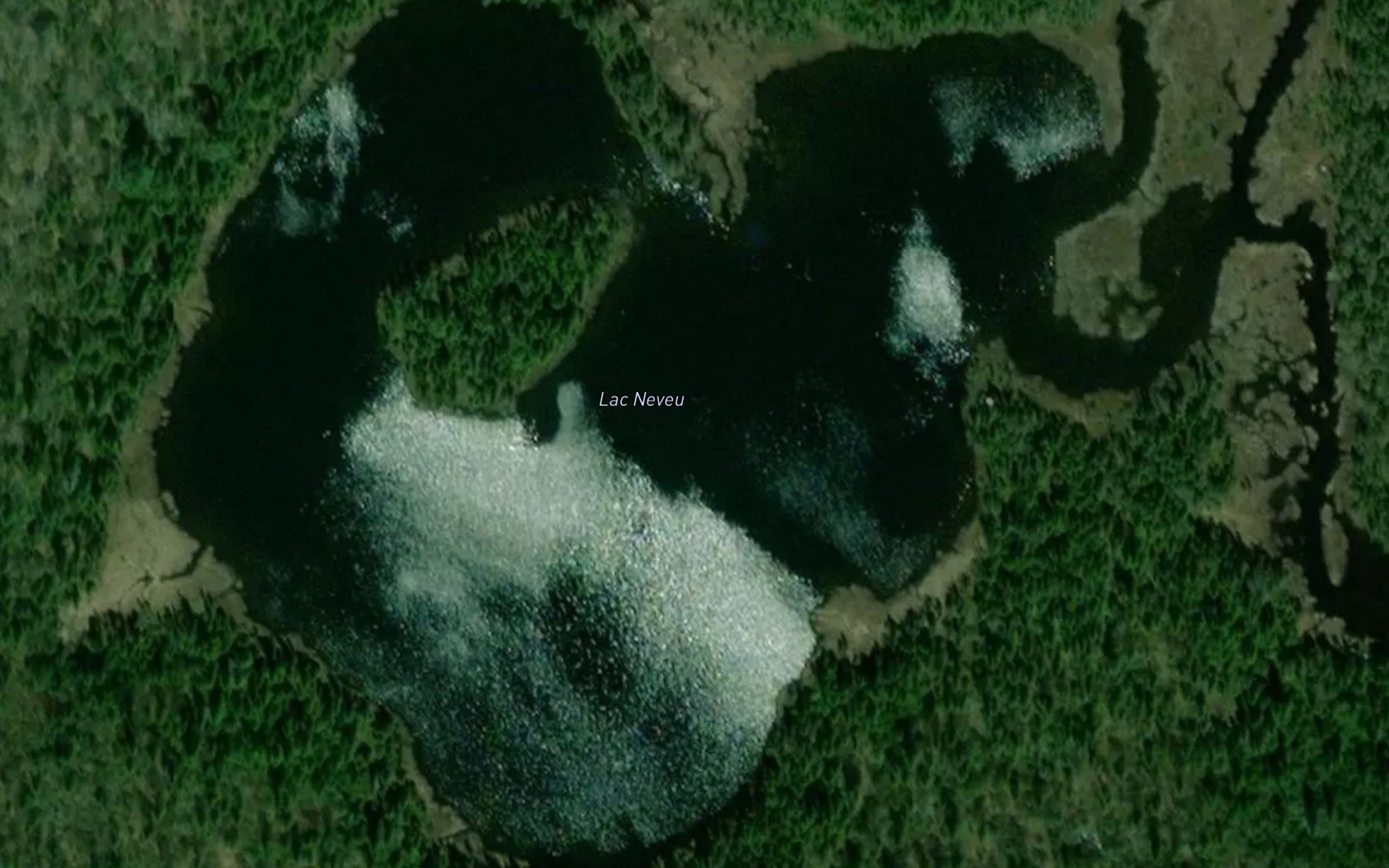 Satellite map of the Lac Neveu