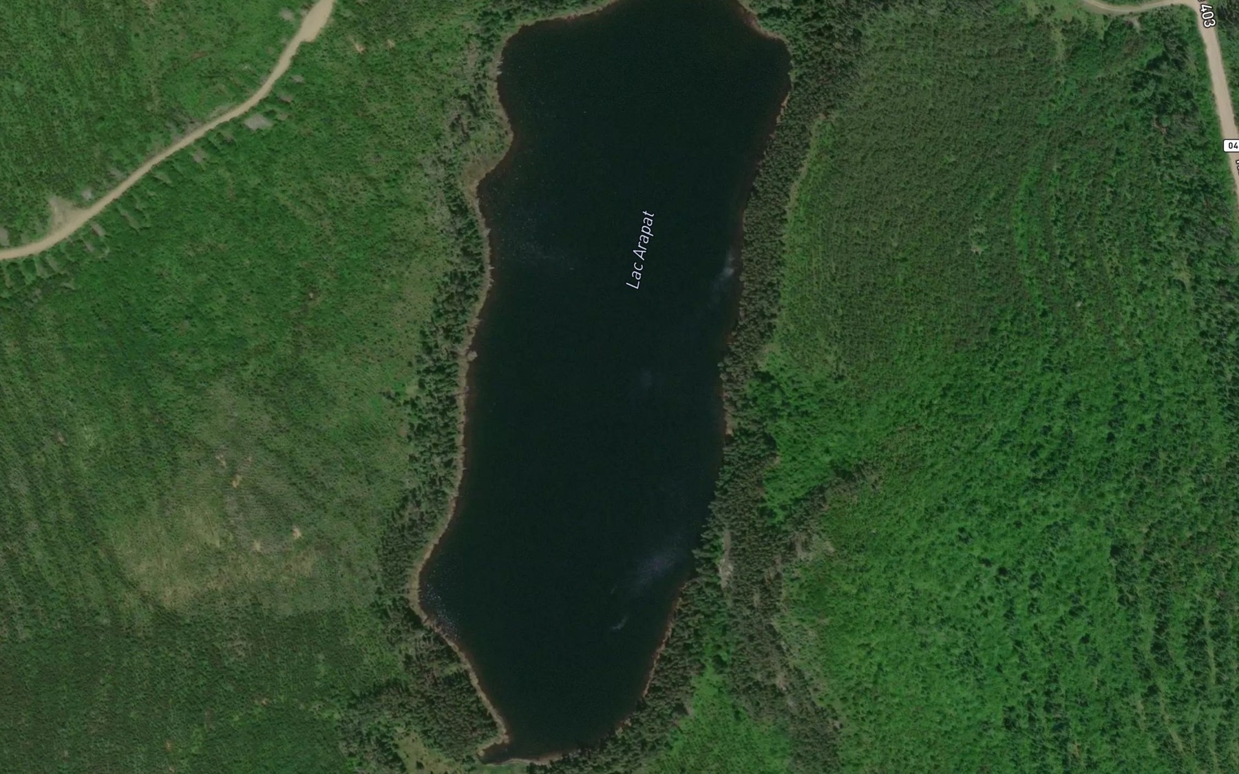 Satellite map of the Lac Arapat