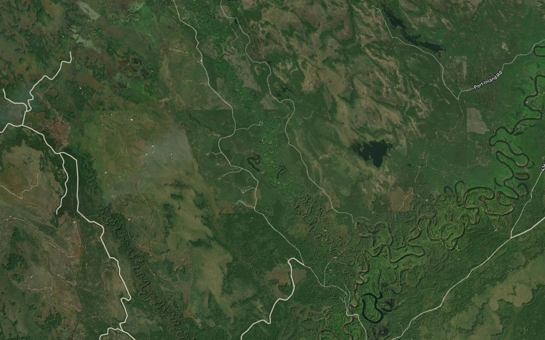 Satellite map of the Black Creek