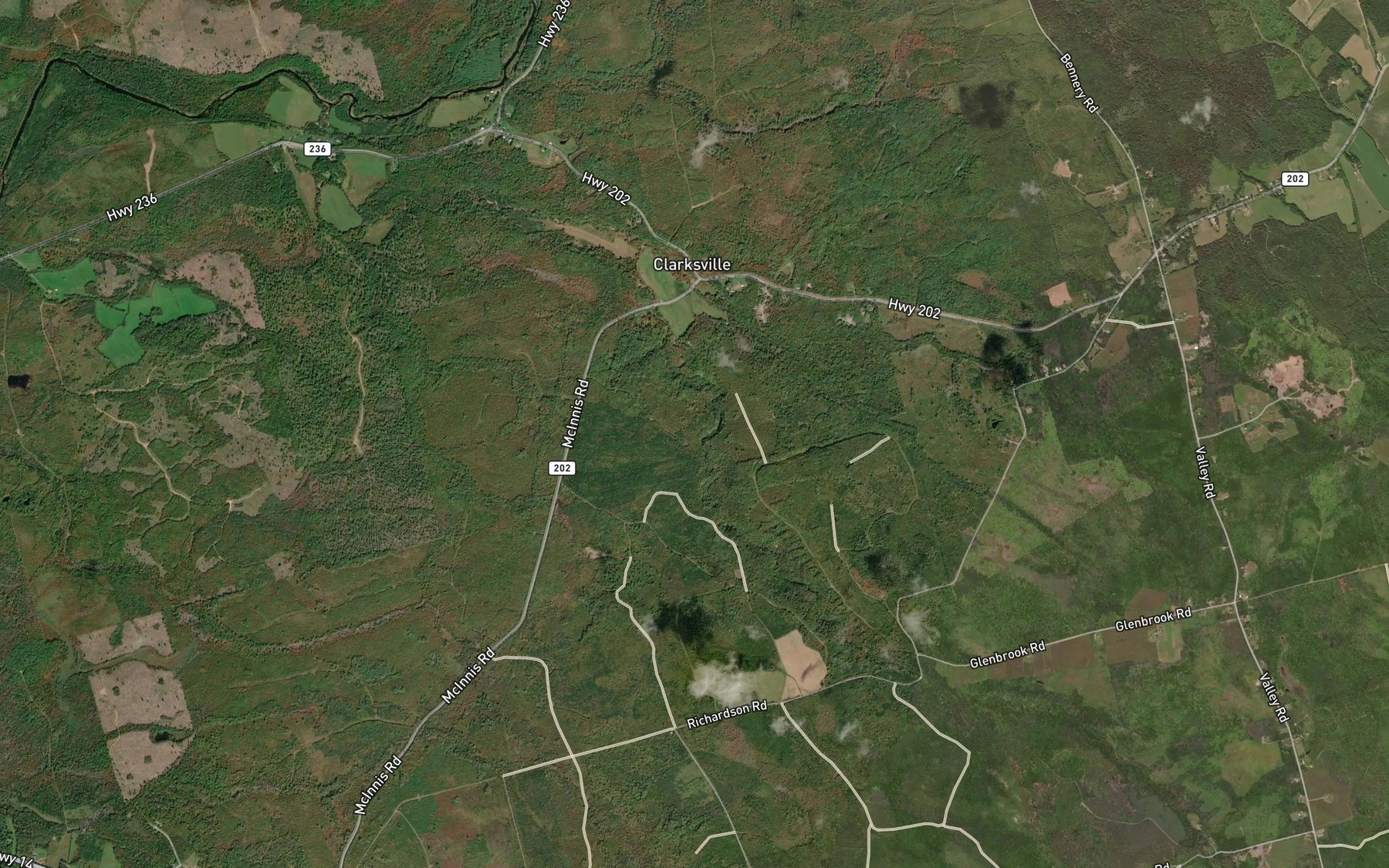 Satellite map of the Old Sandford Brook