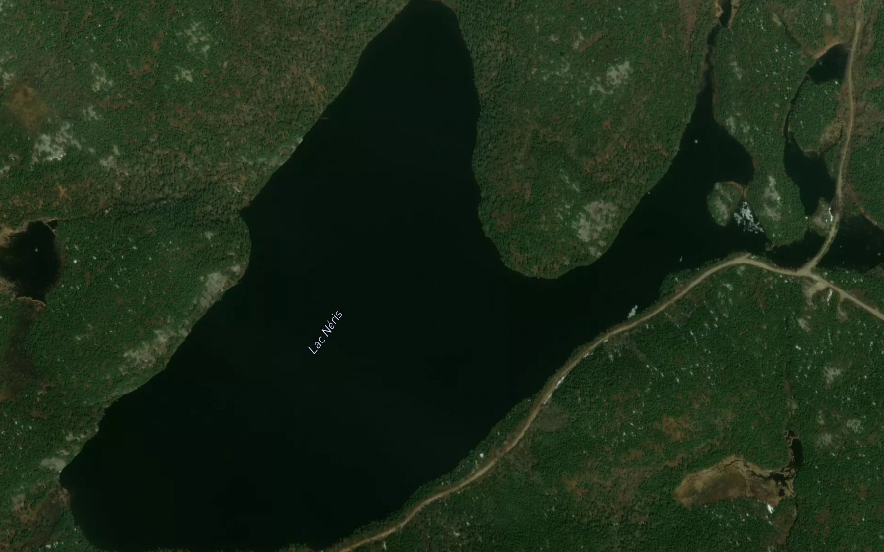 Satellite map of the Lac Neris
